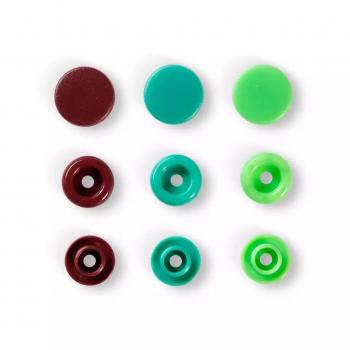 Prym Color Snaps Grün/Braun Mix 30St. Ø12,4 mm 393005